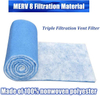 Blue and White G3 G4 Polyester Pre Filter Media Roll for Industrial Ventilation and HVAC Systems