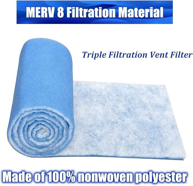 Blue and White G3 G4 Polyester Pre Filter Media Roll for Industrial Ventilation and HVAC Systems