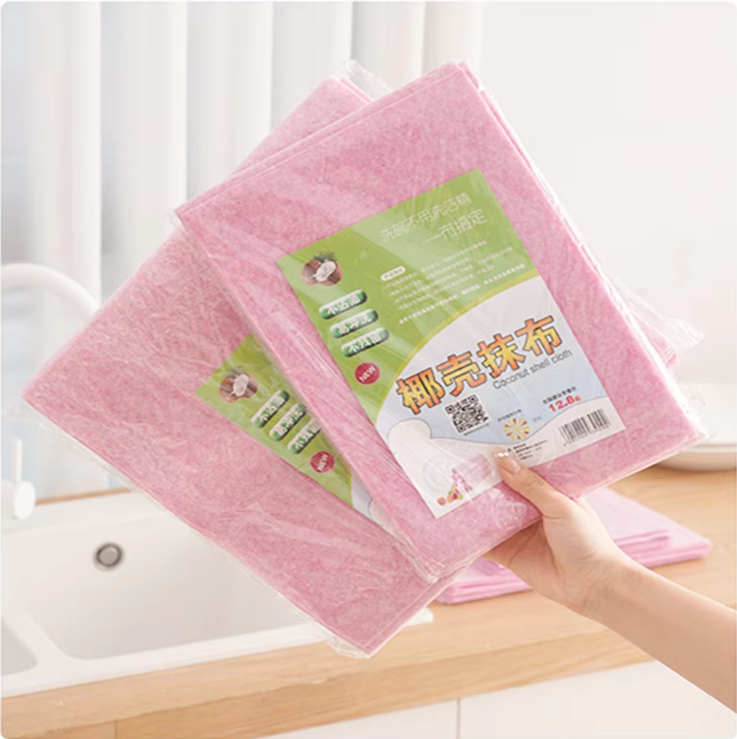 Coconut-Shell Degreasing Absorbent Cleaning Rags Cuttable Dishwashing