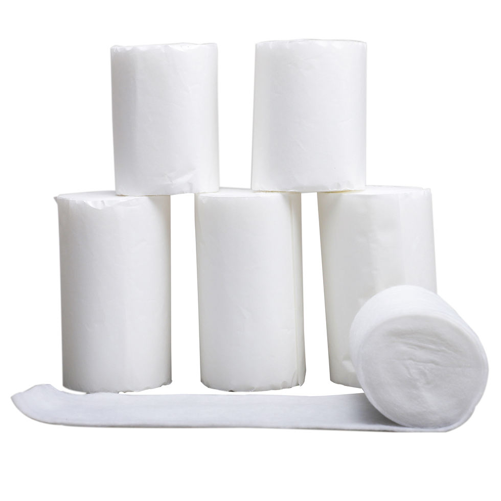 Wholesale Organic Cotton Material Roll Waterproof Raw Material Carded Polyester Cotton Wadding Roll Medical Cotton Pads Roll