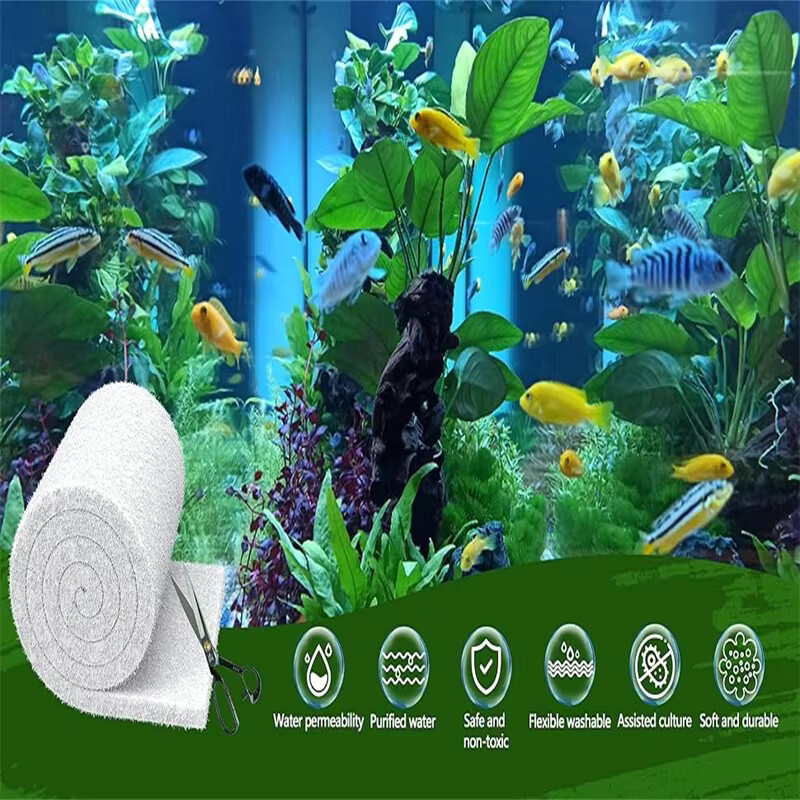 Chemical-Free Thermal-Bonded High-Clarity Aquarium Filter Padding Saltwater