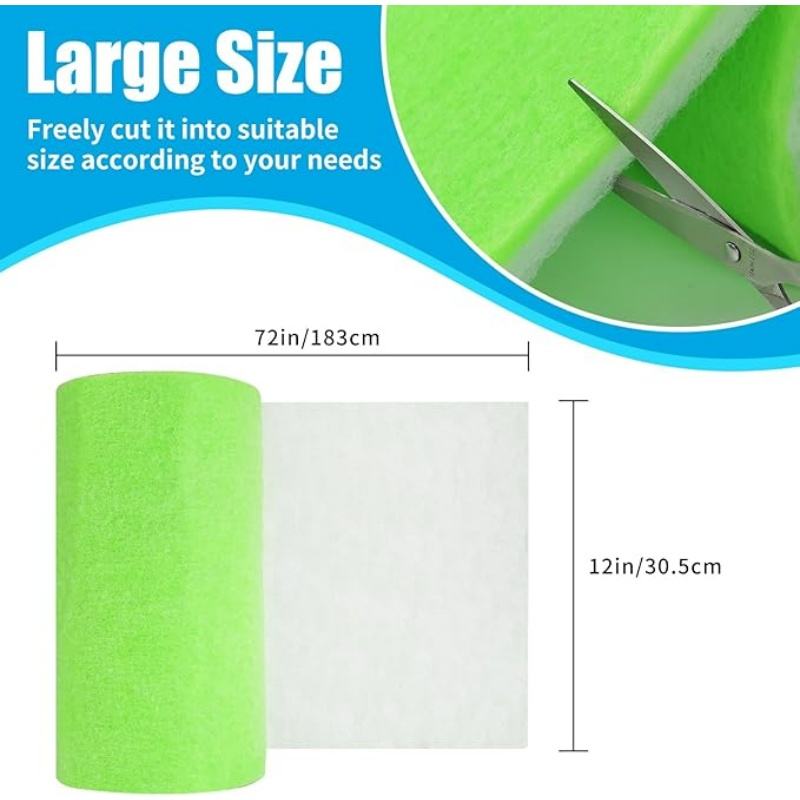 Aquarium Dual Density Filter Media Pad Roll Cut To Fit for Fish Tank And Canister Filters