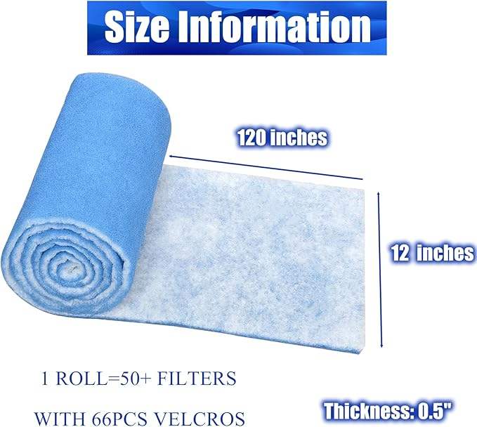 Blue and White G3 G4 Polyester Pre Filter Media Roll for Industrial Ventilation and HVAC Systems